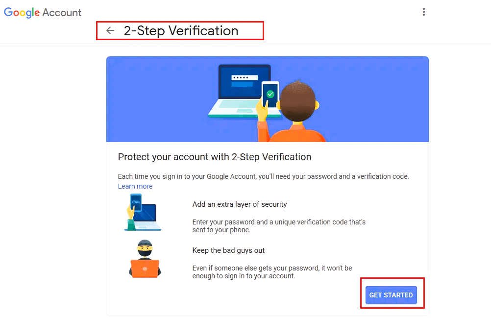 Google's-two-factor-authentication-webpage