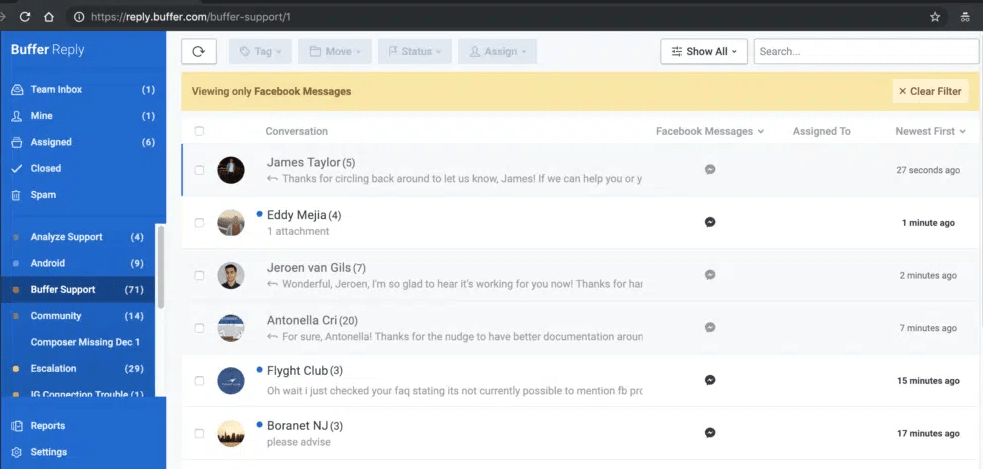 Top 10 Tools Used by Brands for Social Media Marketing in 2026 9 buffer-reply-tool