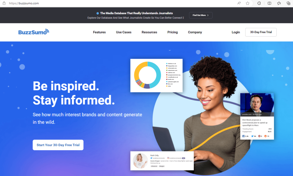 Top 10 Tools Used by Brands for Social Media Marketing in 2024 2 buzzsumo-tool