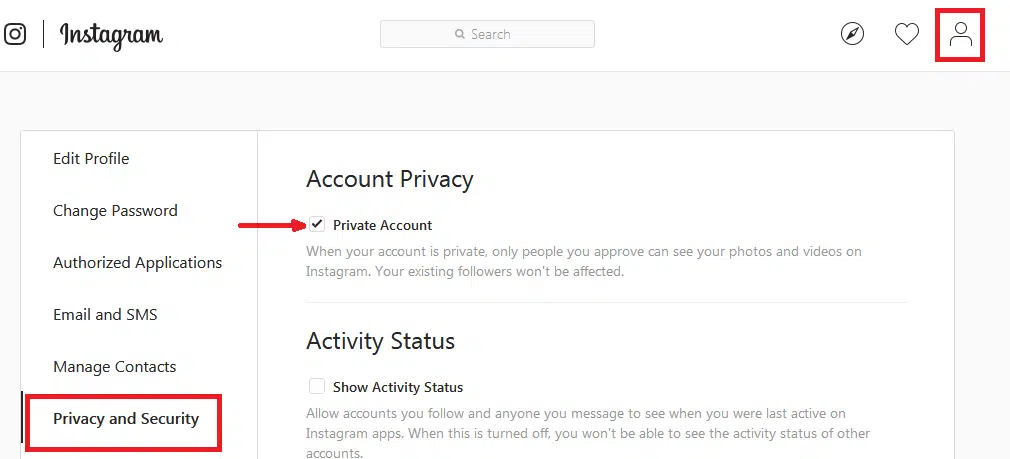 5 Tips to Keep Instagram Account Safe and Private 3 instagram-Account-privacy-section