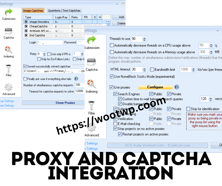Automated SEO with GSA Search Engine Ranker 6 Proxy-and-CAPTCHA-Integration