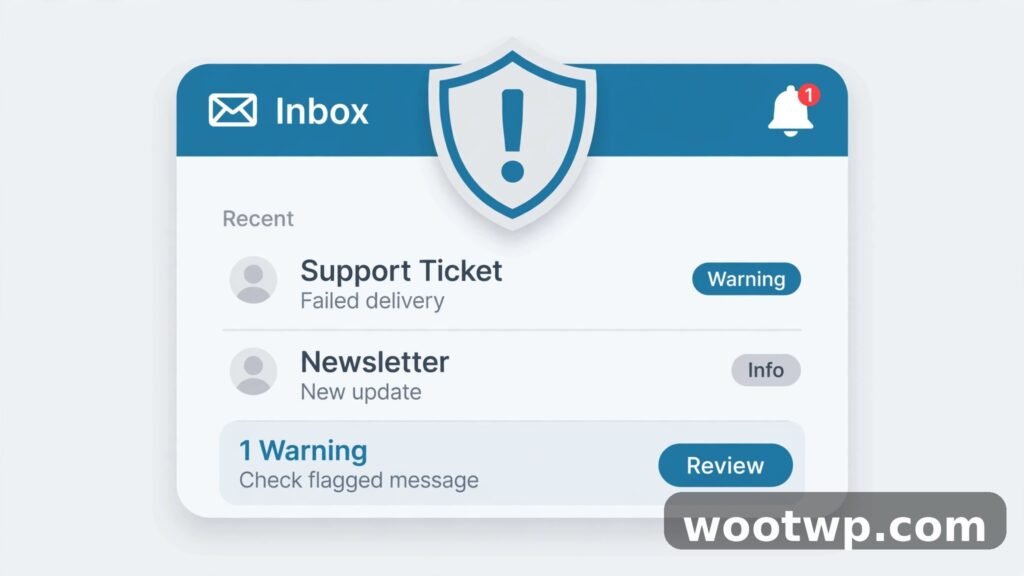 How to check if your email has been hacked - inbox with security warning