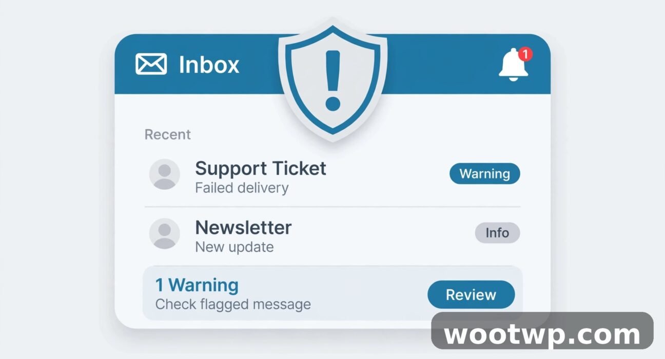 How to check if your email has been hacked - inbox with security warning