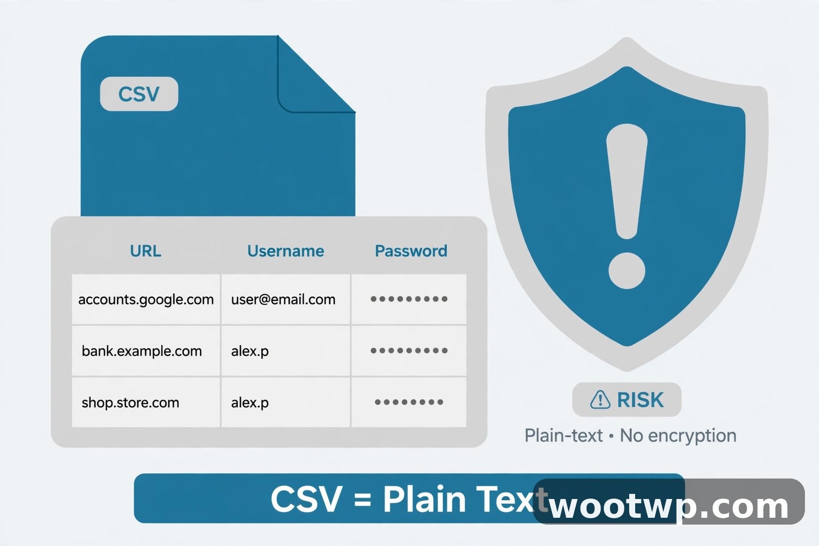 How to Export Saved Passwords From Chrome: 7 Easy Steps 2 Chrome passwords CSV file warning about plain text passwords