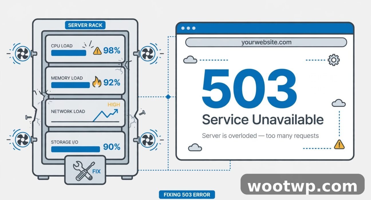 fix 503 service unavailable wordpress featured