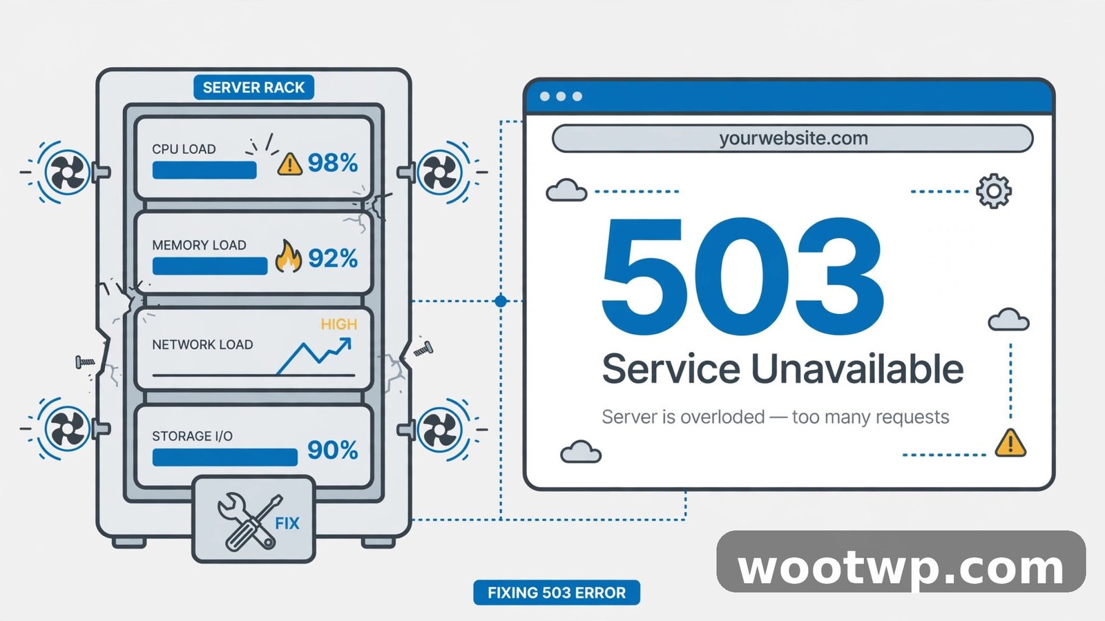 fix 503 service unavailable wordpress featured