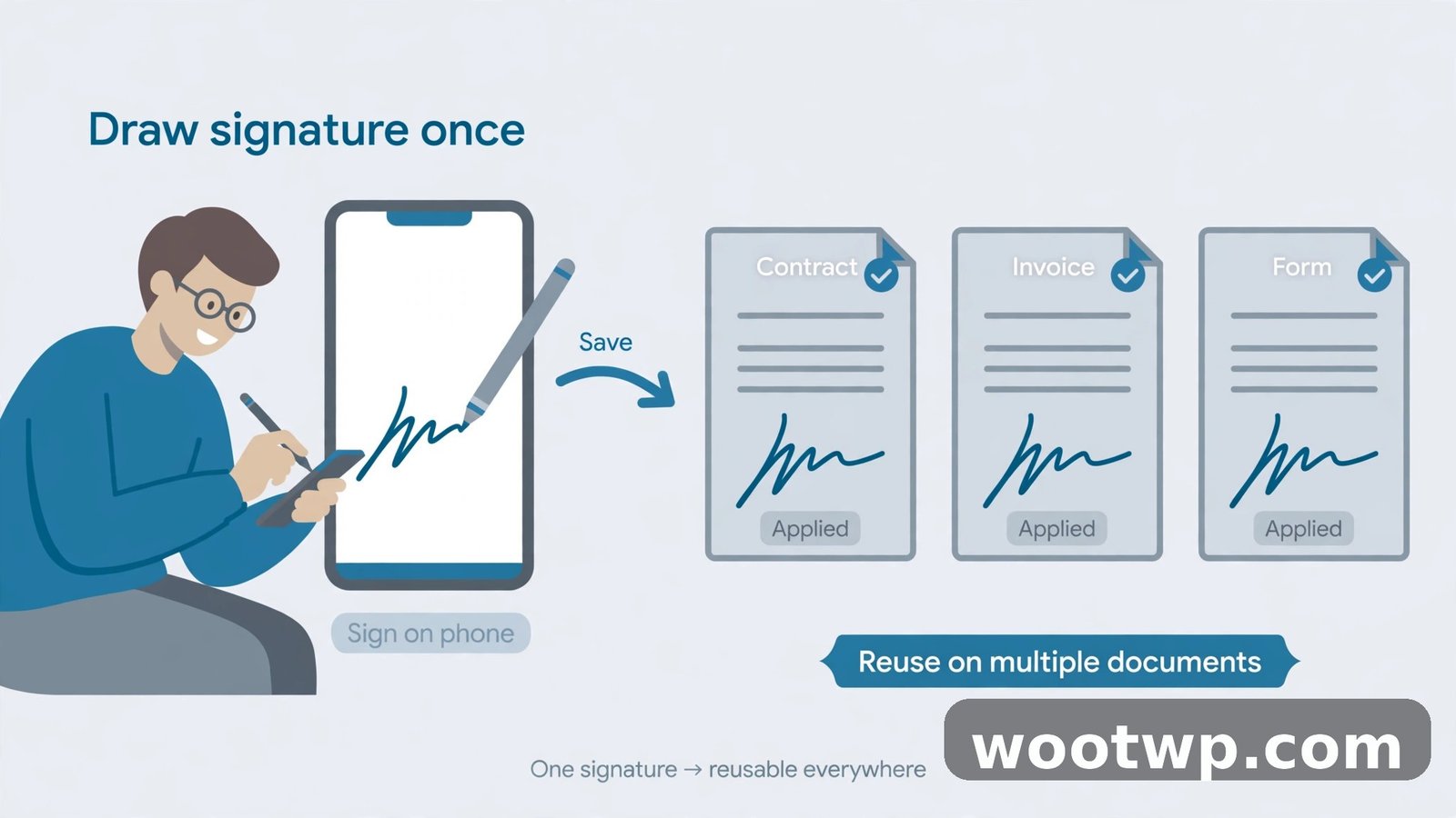Creating a reusable signature on Android for future documents
