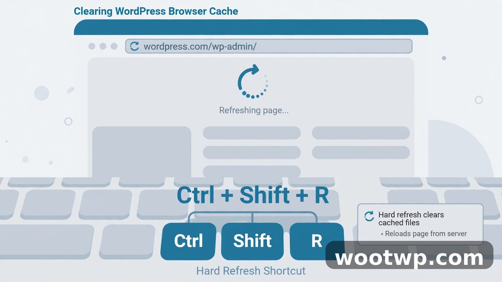 Browser hard refresh shortcut keys to clear cached WordPress pages
