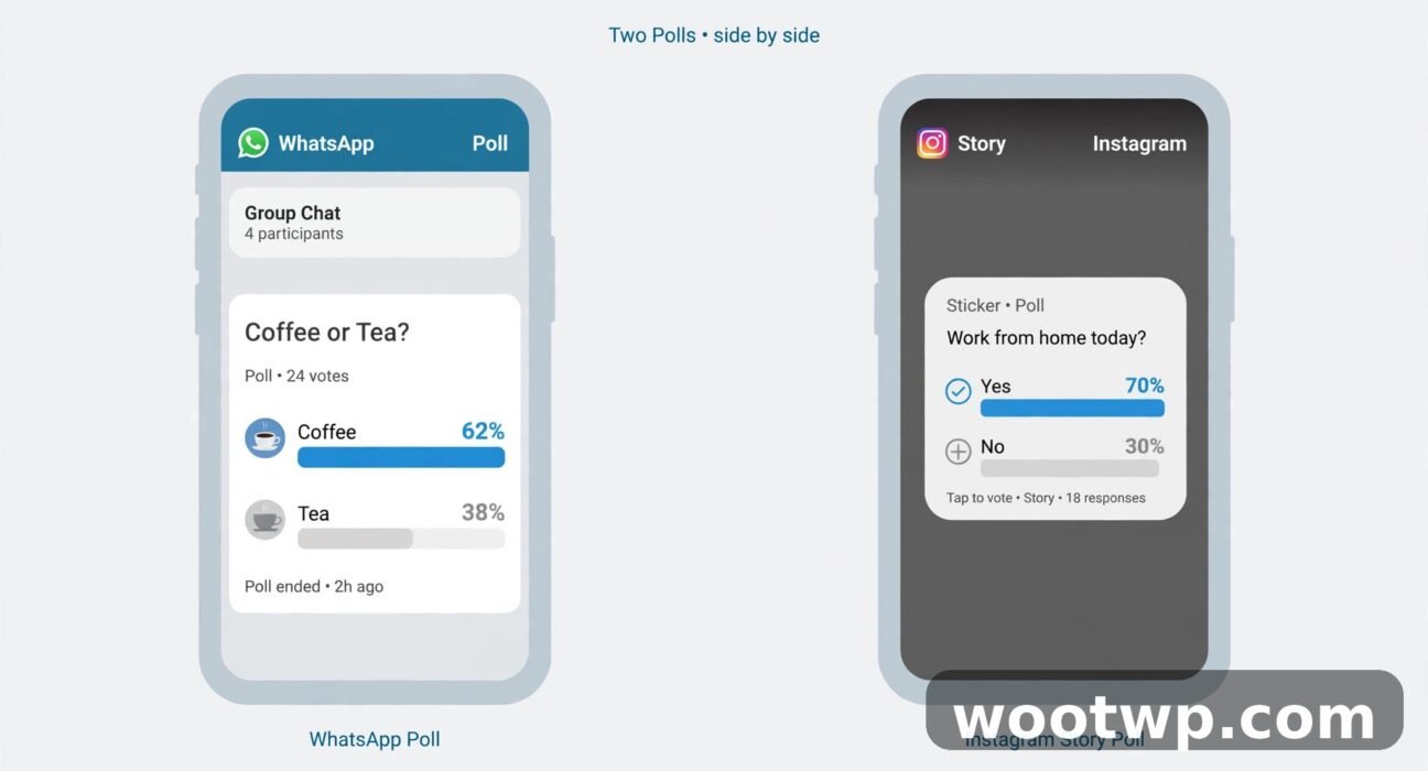 how to create a poll on whatsapp and instagram stories featured