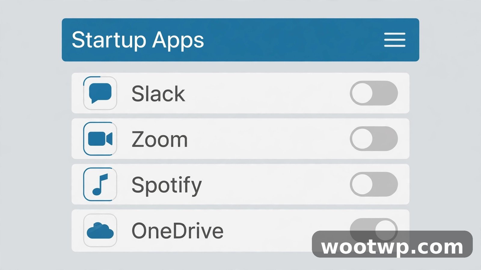 Task Manager Startup apps tab with high-impact apps and the Disable button
