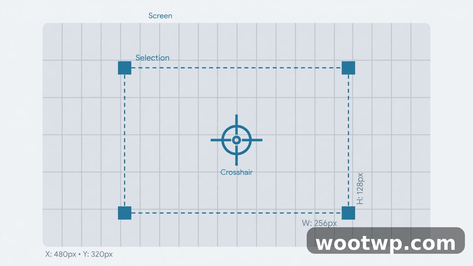 How to Take a Screenshot on MacBook: 7 Easy Shortcuts That Work 3 A screen area selection box with a crosshair cursor on a MacBook