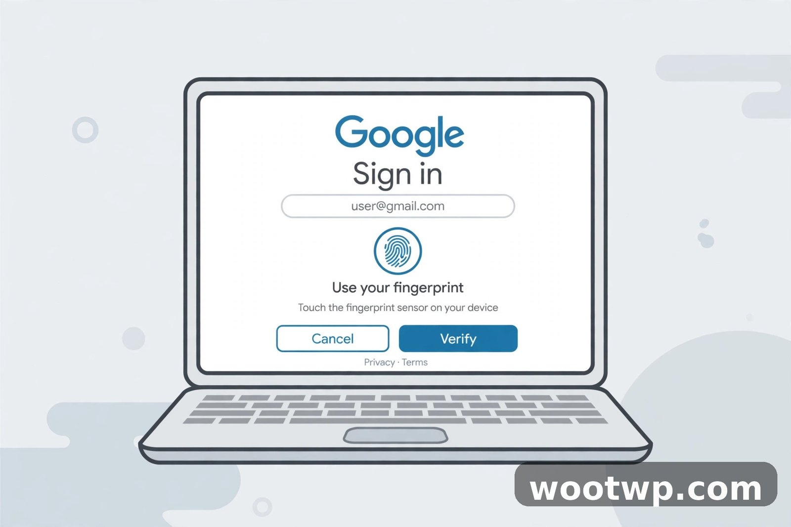 How to Use Passkeys Instead of Passwords on Google: 7 Easy Steps 4 Creating a Google passkey on a computer with a fingerprint prompt