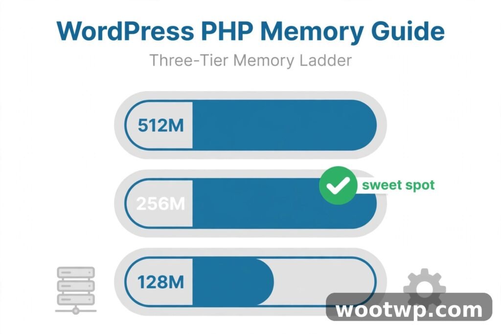 How to Increase the PHP Memory Limit in WordPress 3 Three-tier WordPress PHP memory ladder with 256M as the sweet spot