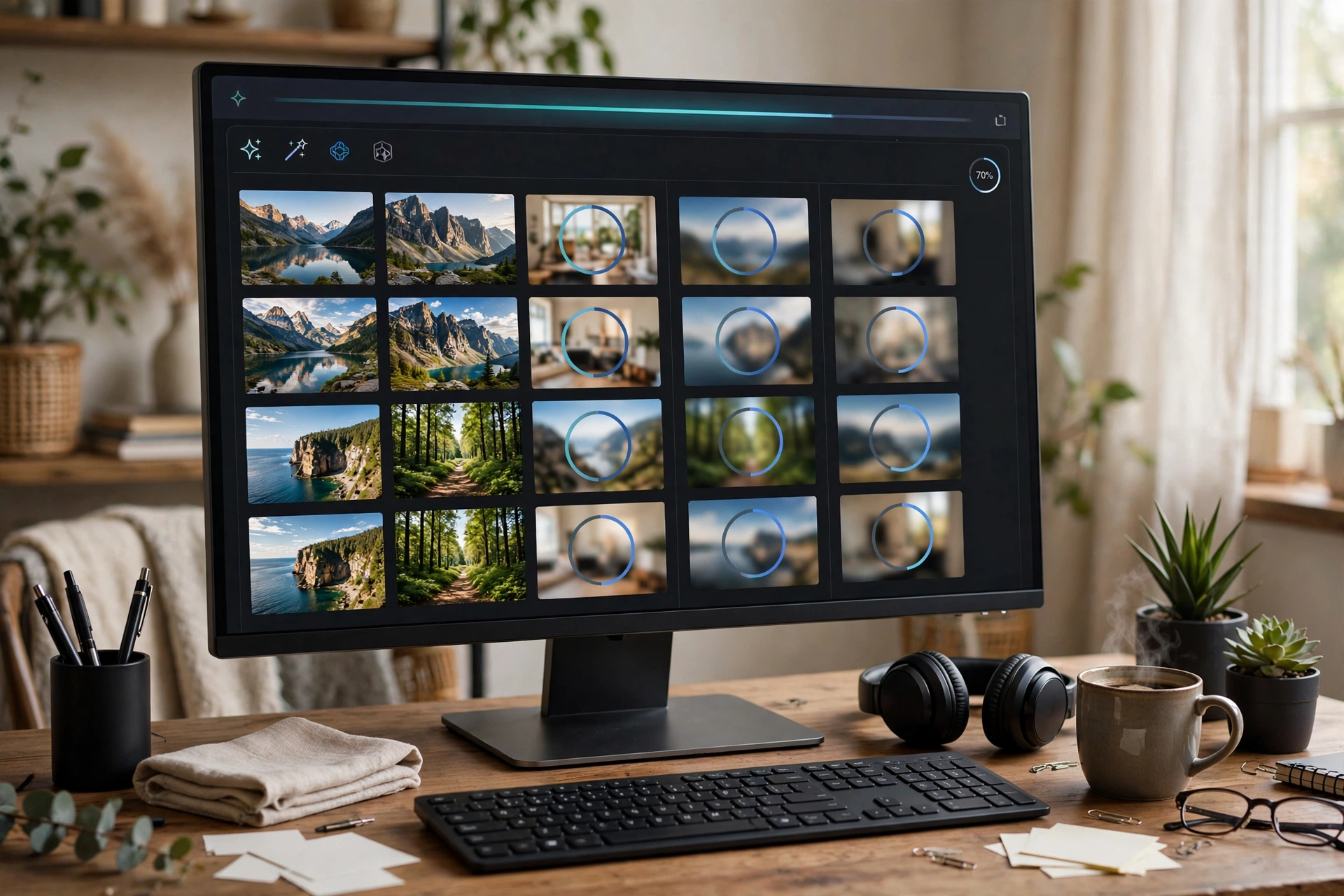 Batch AI photo sharpening in bulk