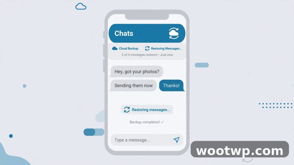 Smartphone showing WhatsApp chats — a visual guide to help you recover deleted WhatsApp messages