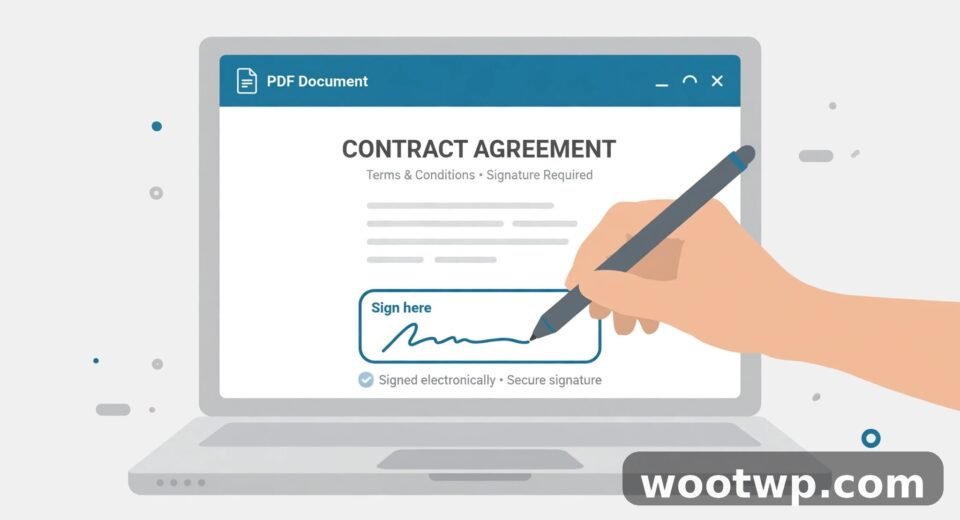 How to Sign a PDF Digitally for Free: 5 Proven Methods 1 Laptop screen showing how to sign a PDF digitally for free