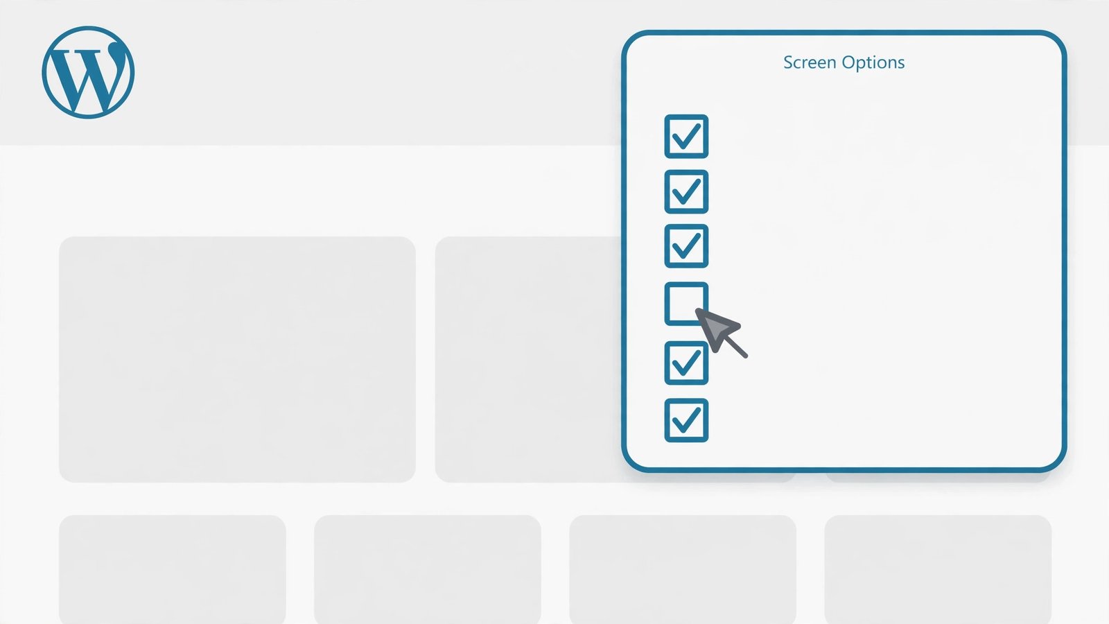 How to Speed Up WordPress Admin Dashboard (11 Fixes) 3 WordPress Screen Options dropdown for disabling dashboard widgets