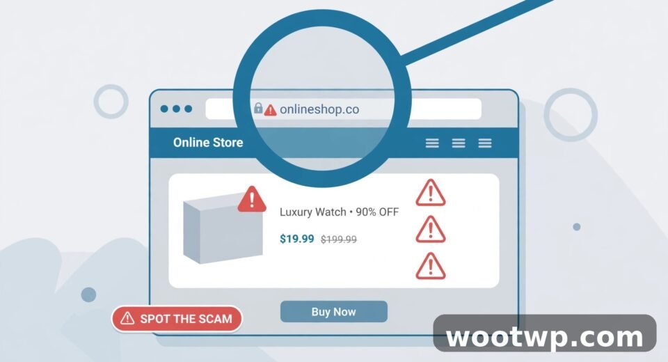 spot fake online shopping website featured