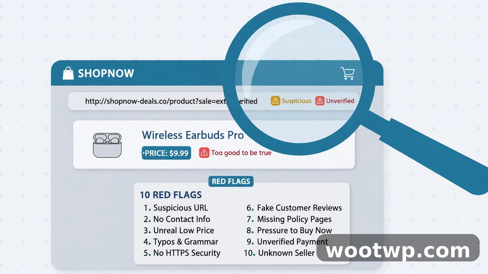 Red flags checklist for spotting a fake online shopping website before you pay