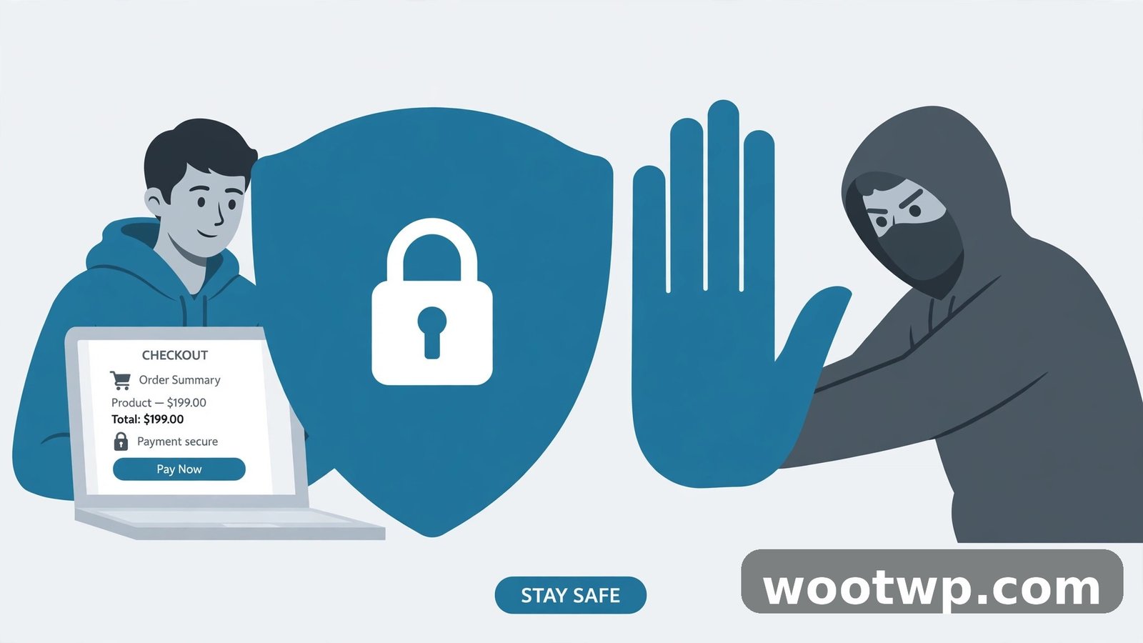 Shield protecting an online shopper from a scam checkout page