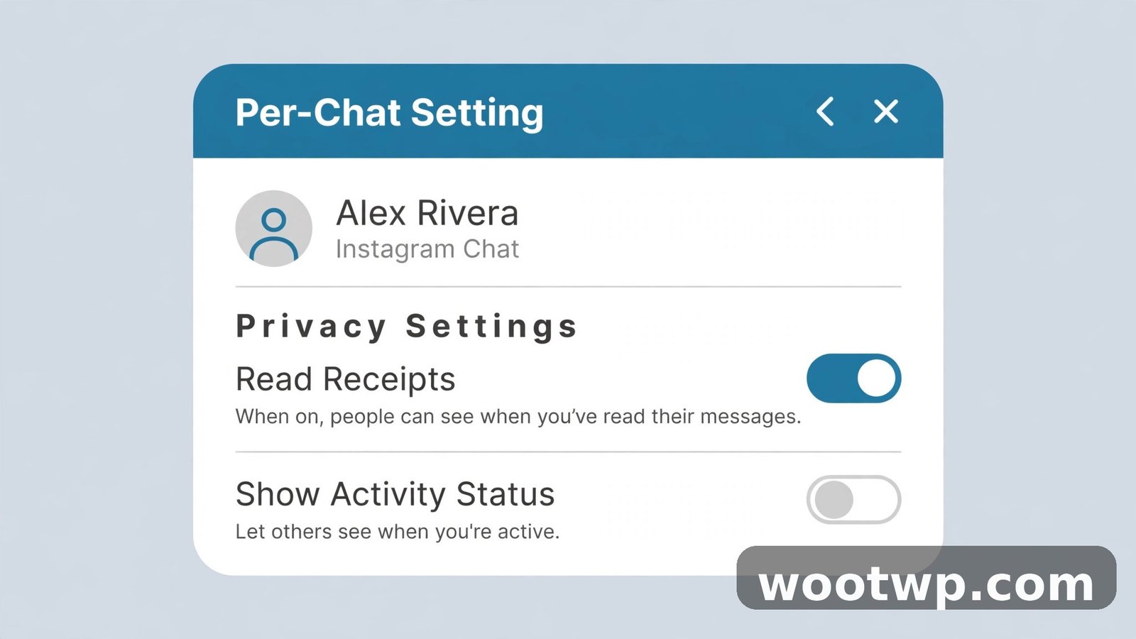 How to Turn Off Read Receipts on Instagram: 5 Easy Ways 3 Per-chat privacy settings on Instagram showing the read receipts switch