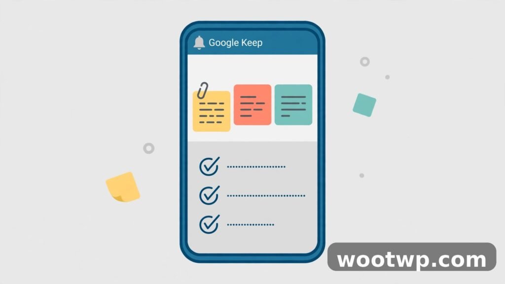 How to use Google Keep for notes and reminders: colorful notes and a checklist on a phone